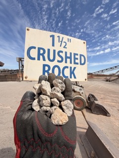 1.5 inch crushed rock